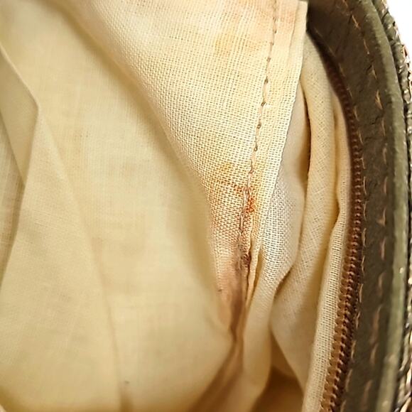 Gold Metal Mesh Purse Evening Bag Long Chain Zip Closure Cross Body 8.5" x 6" - Picture 8 of 8